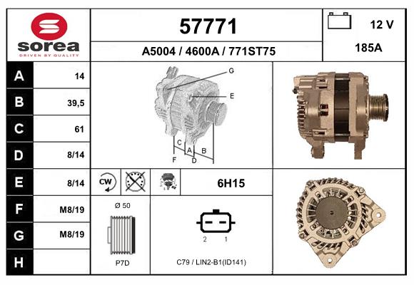 Generator / Alternator 57771 EAI