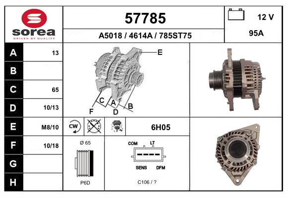 Generator / Alternator 57785 EAI