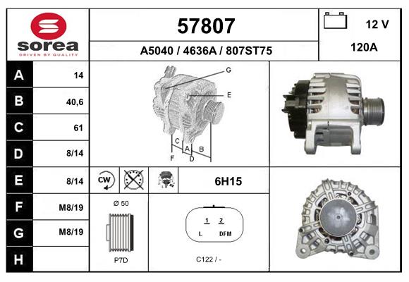 Generator / Alternator 57807 EAI