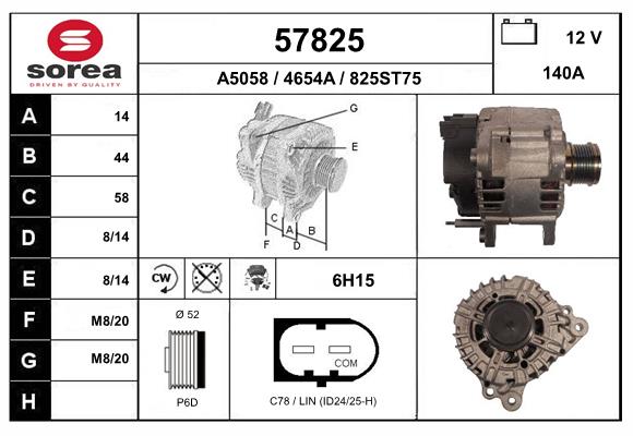 Generator / Alternator 57825 EAI