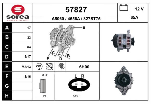 Generator / Alternator 57827 EAI