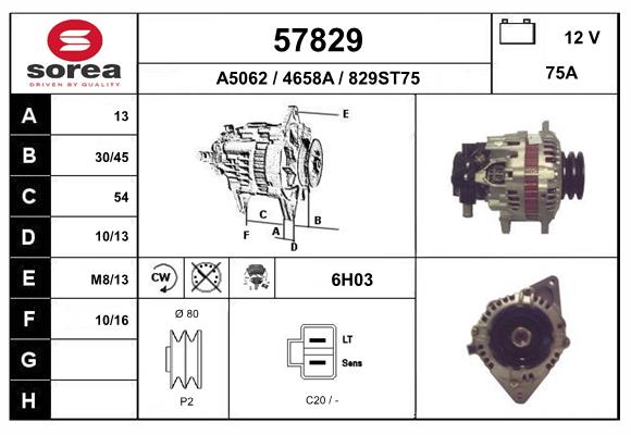 Generator / Alternator 57829 EAI