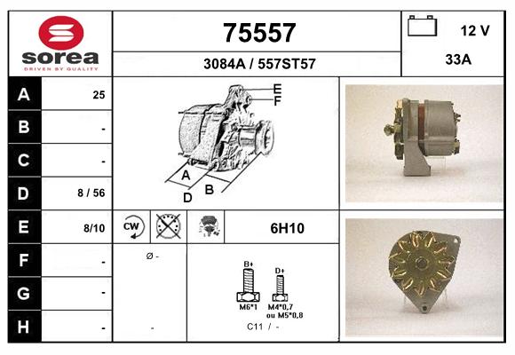 Generator / Alternator 75557 EAI