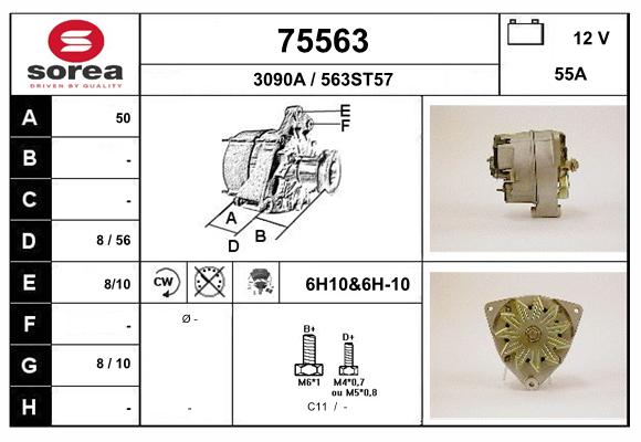 Generator / Alternator 75563 EAI