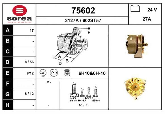 Generator / Alternator 75602 EAI