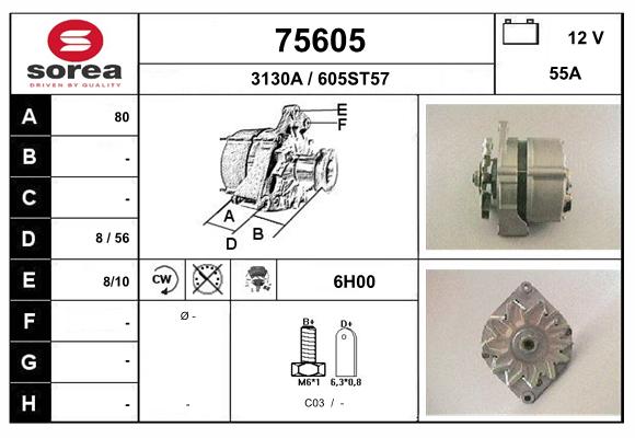 Generator / Alternator 75605 EAI