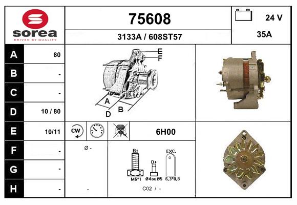 Generator / Alternator 75608 EAI