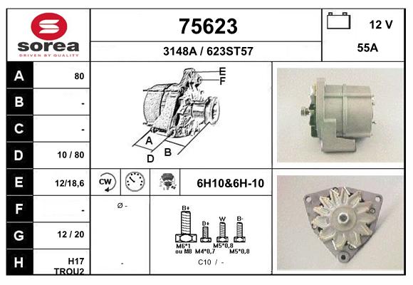 Generator / Alternator 75623 EAI