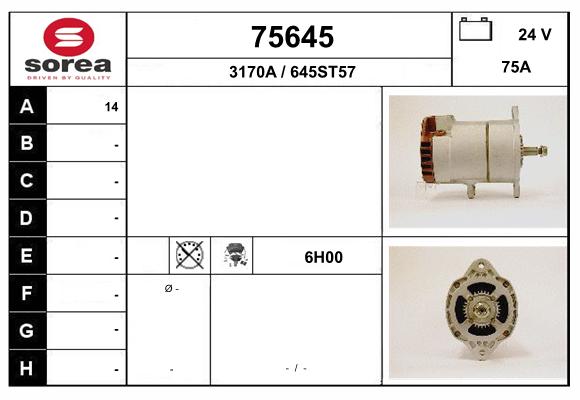 Generator / Alternator 75645 EAI