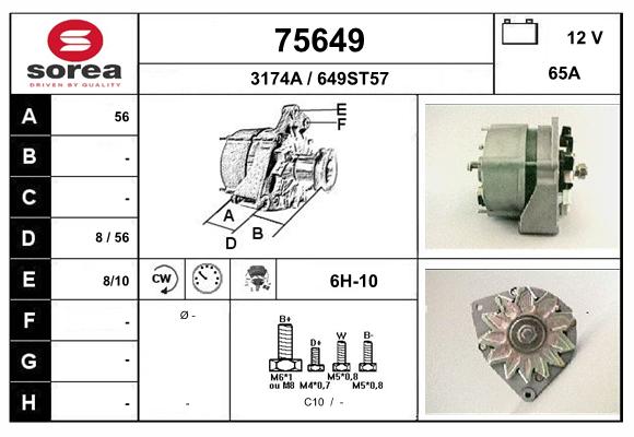 Generator / Alternator 75649 EAI