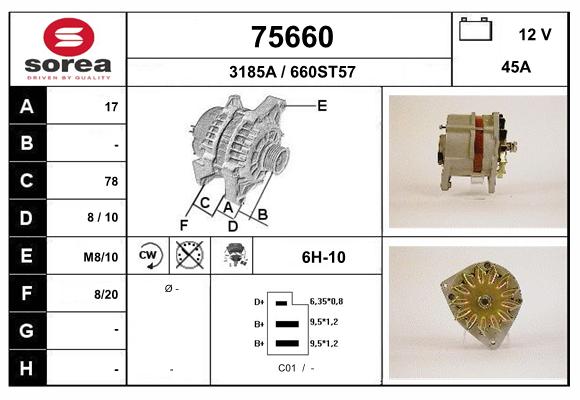 Generator / Alternator 75660 EAI