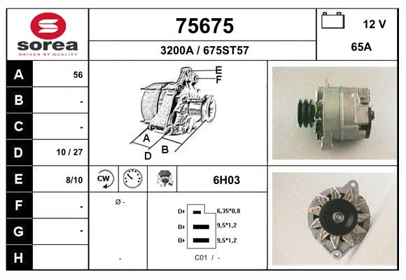 Generator / Alternator 75675 EAI