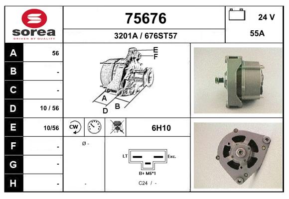 Generator / Alternator 75676 EAI