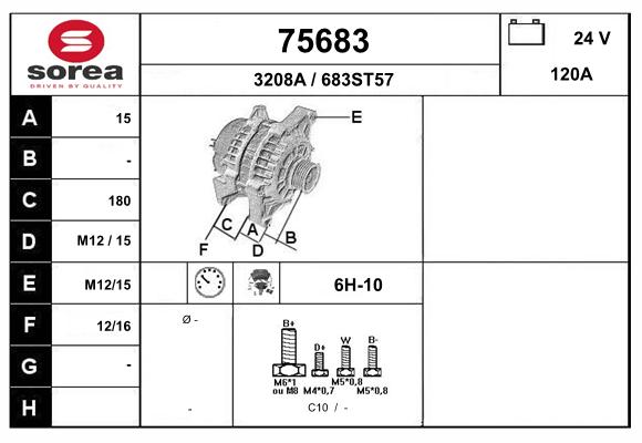 Generator / Alternator 75683 EAI