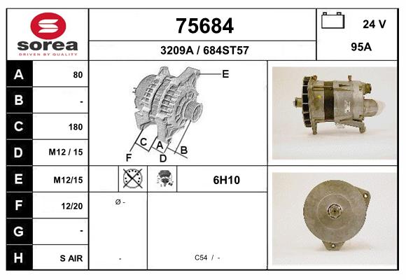 Generator / Alternator 75684 EAI