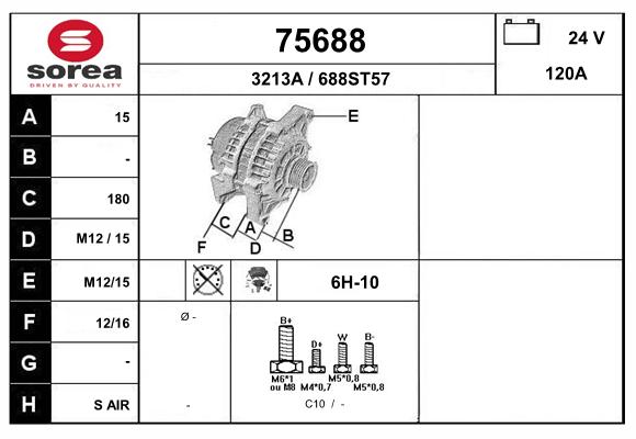 Generator / Alternator 75688 EAI