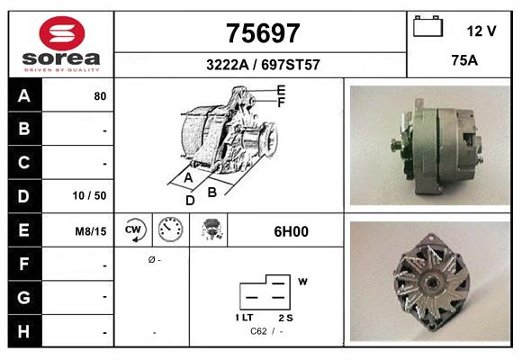 Generator / Alternator 75697 EAI