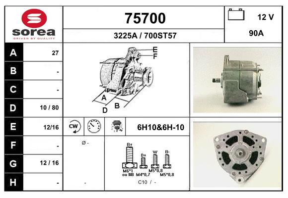 Generator / Alternator 75700 EAI