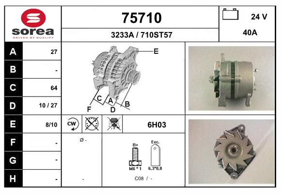 Generator / Alternator 75710 EAI