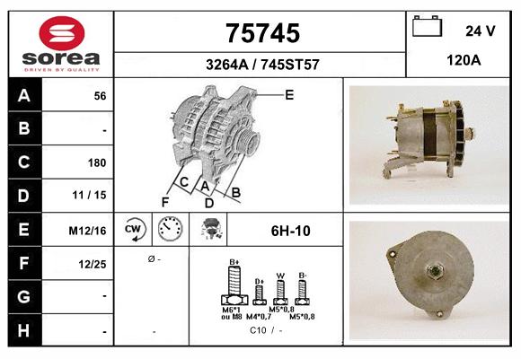 Generator / Alternator 75745 EAI