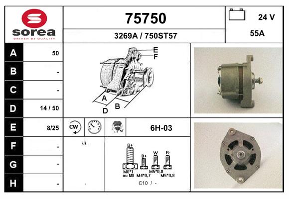 Generator / Alternator 75750 EAI