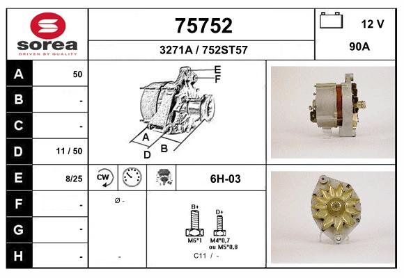 Generator / Alternator 75752 EAI