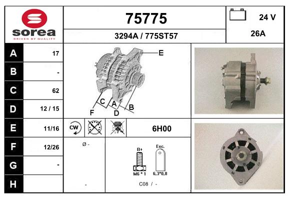 Generator / Alternator 75775 EAI