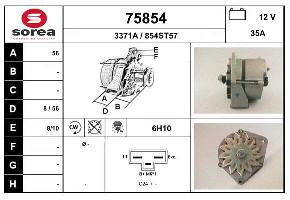 Generator / Alternator 75854 EAI