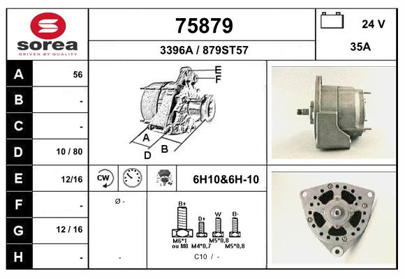 Generator / Alternator 75879 EAI