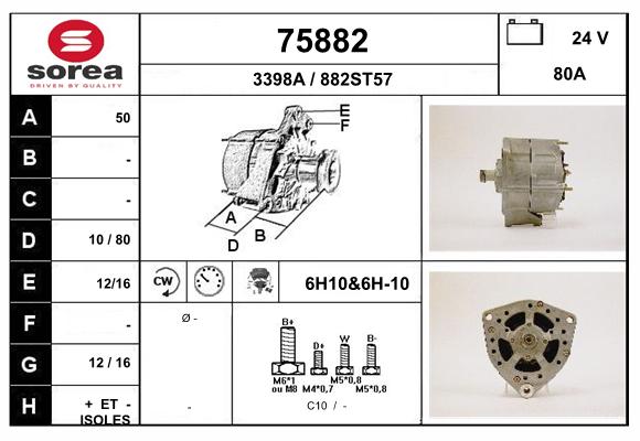 Generator / Alternator 75882 EAI
