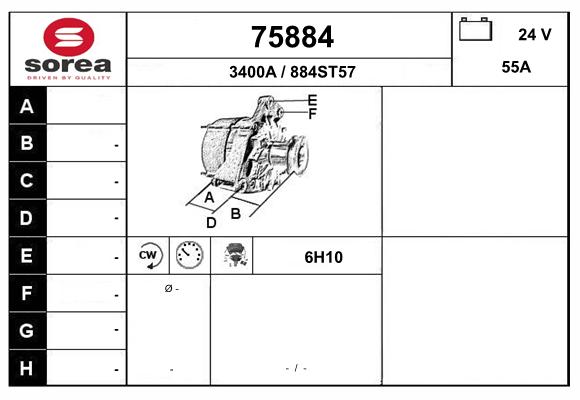 Generator / Alternator 75884 EAI