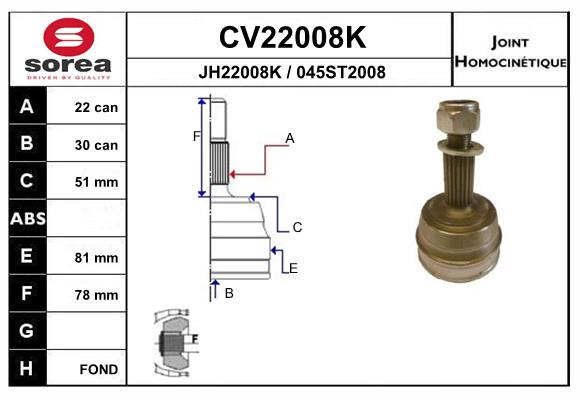 Set articulatie, planetara CV22008K EAI
