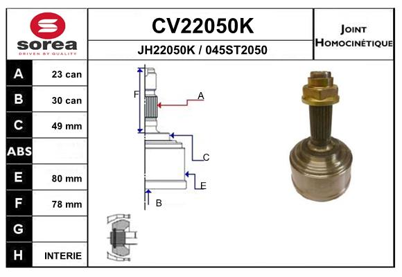 Set articulatie, planetara CV22050K EAI