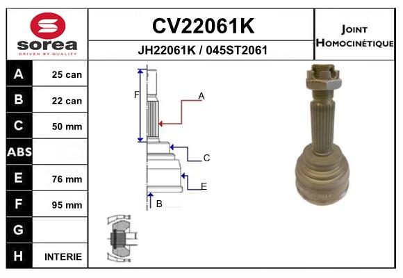 Set articulatie, planetara CV22061K EAI
