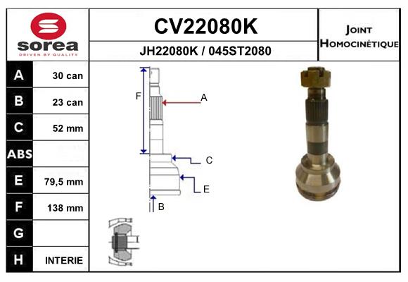 Set articulatie, planetara CV22080K EAI