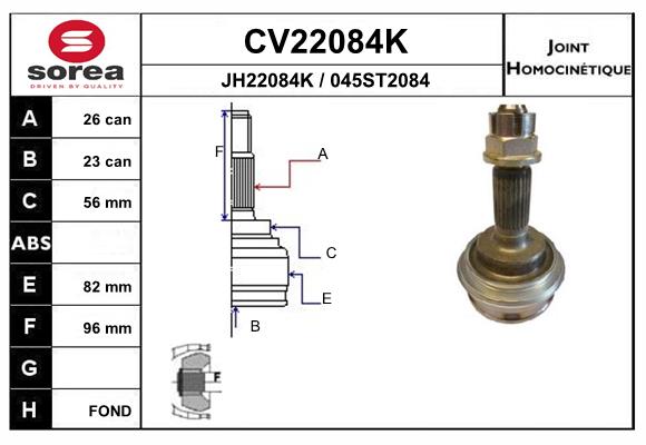 Set articulatie, planetara CV22084K EAI
