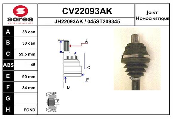 Set articulatie, planetara CV22093AK EAI