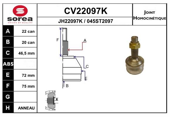 Set articulatie, planetara CV22097K EAI