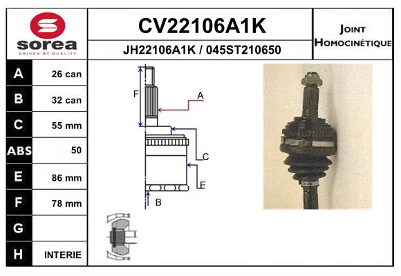 Set articulatie, planetara CV22106A1K EAI