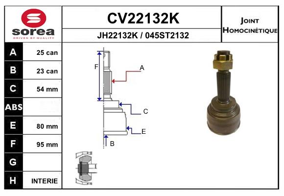 Set articulatie, planetara CV22132K EAI