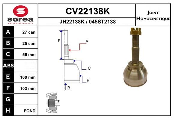 Set articulatie, planetara CV22138K EAI