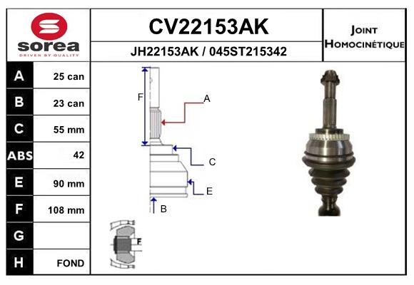 Set articulatie, planetara CV22153AK EAI