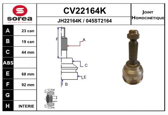 Set articulatie, planetara CV22164K EAI