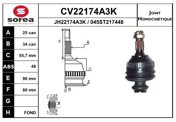 Set articulatie, planetara CV22174A3K EAI