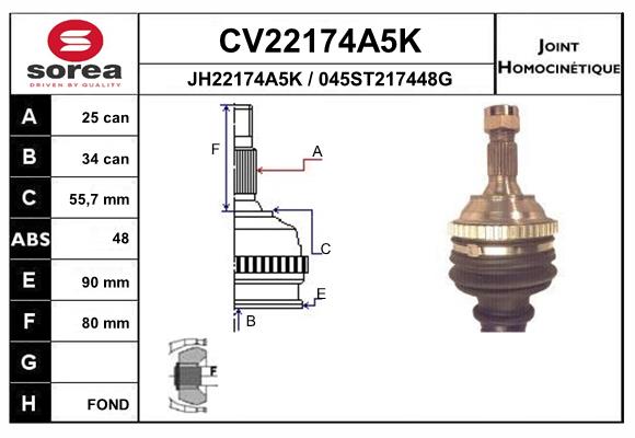Set articulatie, planetara CV22174A5K EAI