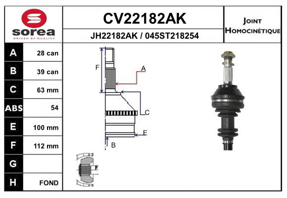 Set articulatie, planetara CV22182AK EAI