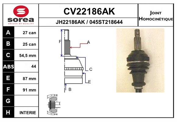 Set articulatie, planetara CV22186AK EAI