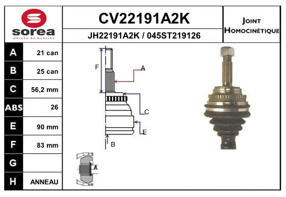 Set articulatie, planetara CV22191A2K EAI