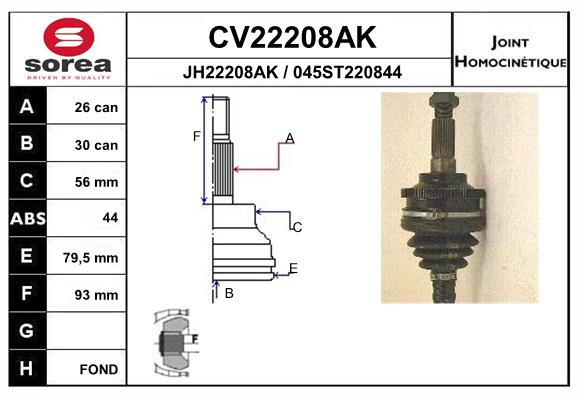 Set articulatie, planetara CV22208AK EAI