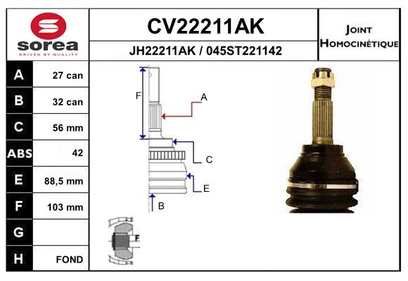 Set articulatie, planetara CV22211AK EAI